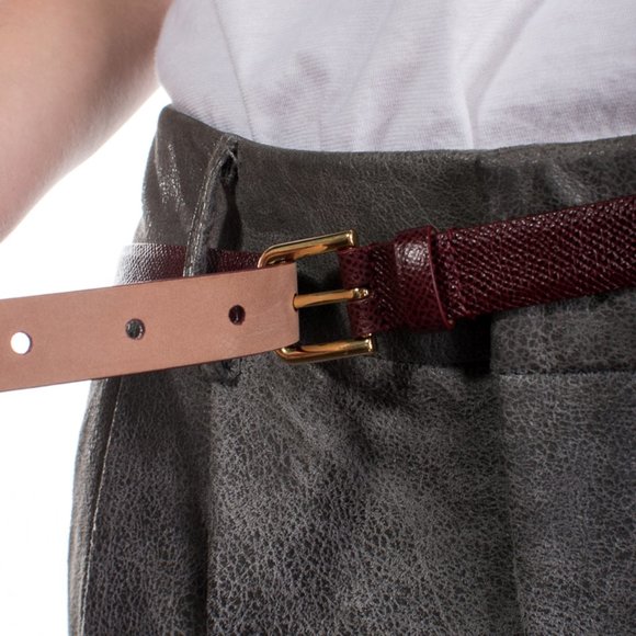 DOLCE & GABBANA DARK MAGENTA CLASSIC BELT | WOMENS SIZE 95CM main image 3